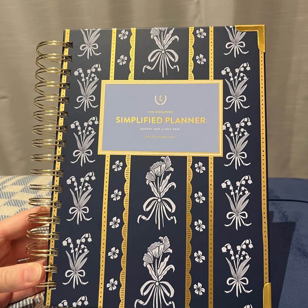 Simplified Planner by Emily Ley (Daily, 2025-2026 Year) in Poppy Posies print